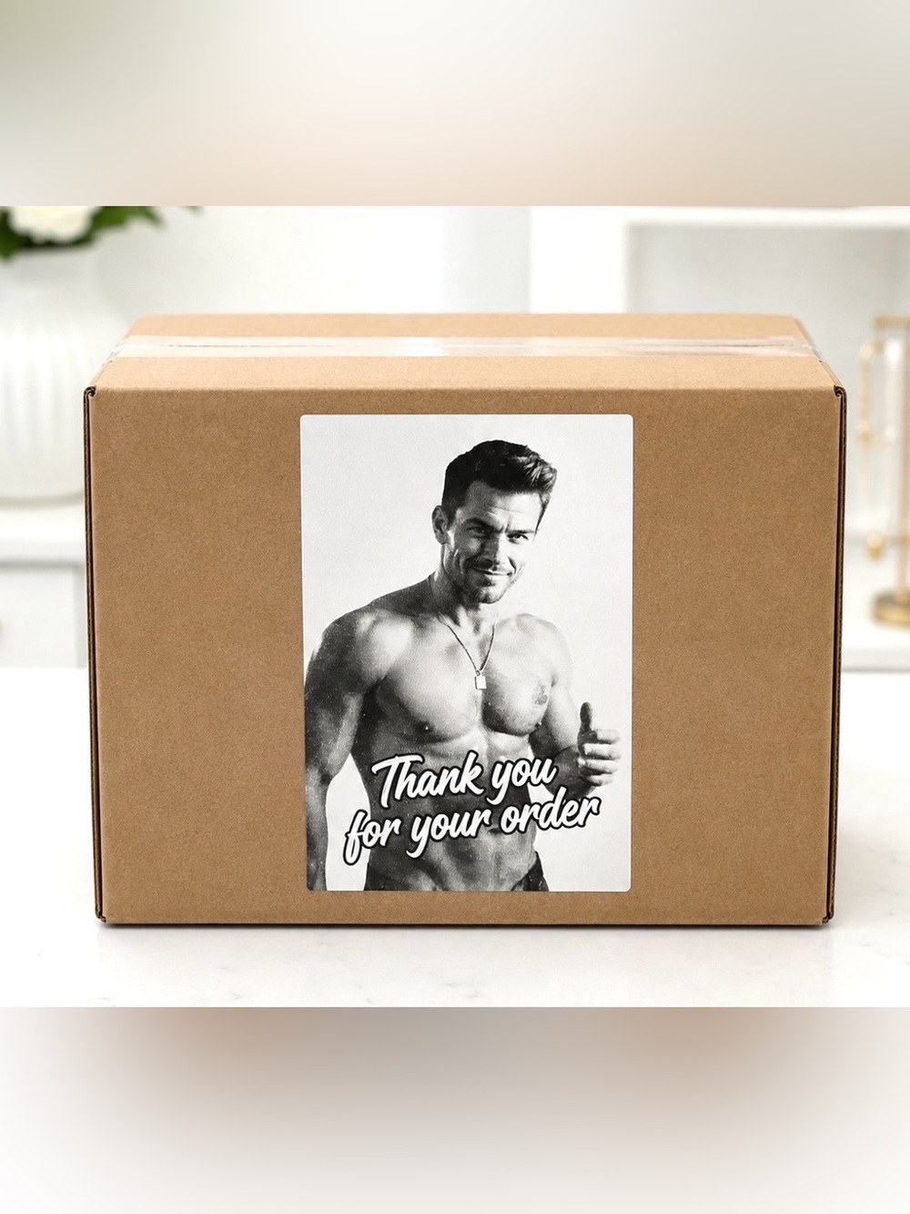 Hottie on a boxie-THANK YOU STICKER - Picture 3 of 3